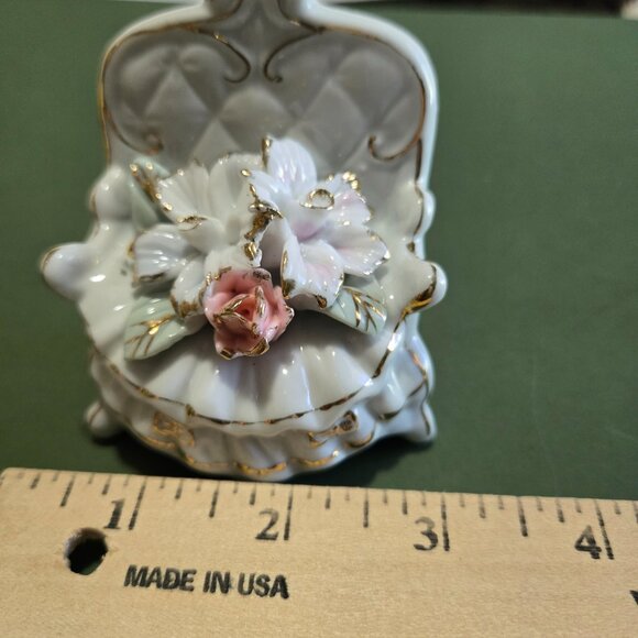 Vintage Victorian Chair and Swan Trinket Dish - Picture 9 of 13